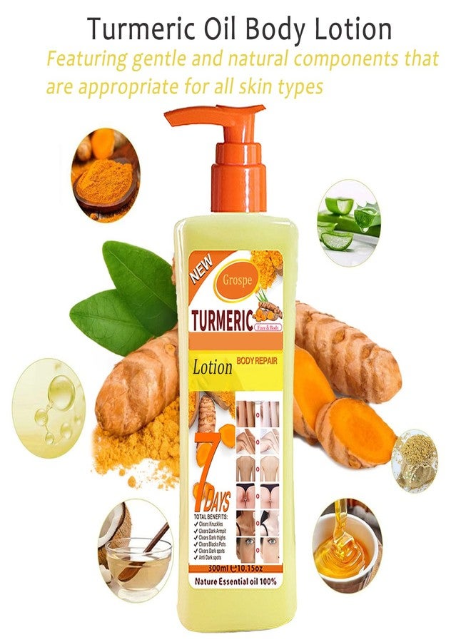 Grospe Soft 7 Turmeric Oil Body Lotion, Turmeric Oil Lotion for Skin, Tumeric Lotions for Bodys, Body Lotion for Women Moisturizing & Smoothing All Skin Types 10 Fl Oz - Image 5